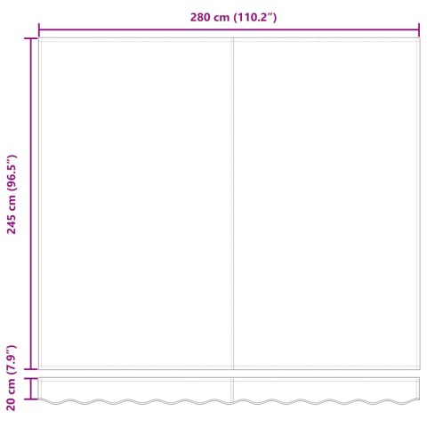 VidaXL Tkanina wymienna markizy dla ramy 3x2.5 m Zielona i biała VidaXL Tkanina wymienna markizy dla ramy 3x2.5 m Zielona i biała