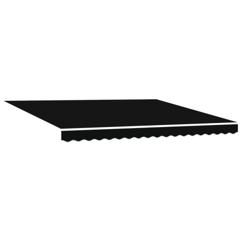 VidaXL Tkanina zamienna do markizy 4x3 m Czarna VidaXL Tkanina zamienna do markizy 4x3 m Czarna