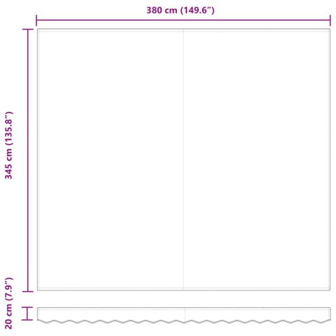 VidaXL Tkanina zamienna do markizy dla ramy 4x3.5 m Biała VidaXL Tkanina zamienna do markizy dla ramy 4x3.5 m Biała