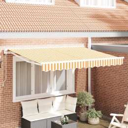 VidaXL Wymienna tkanina do markizy 2.5x2 m Żółto-biała