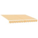 VidaXL Wymienna tkanina do markizy 2.5x2 m Żółto-biała