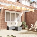 VidaXL Wymienna tkanina do markizy 2.5x2 m Żółto-biała