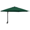 VidaXL Duży Zielony Parasol Patio Metal, Poliester Duży Z regulacją