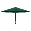 VidaXL Duży Zielony Parasol Patio Metal, Poliester Duży Z regulacją