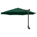 VidaXL Duży Zielony Parasol Patio Metal, Poliester Duży Z regulacją