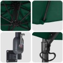 VidaXL Duży Zielony Parasol Patio Metal, Poliester Duży Z regulacją