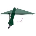 VidaXL Duży Zielony Parasol Patio Metal, Poliester Duży Z regulacją