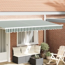 VidaXL Markiza do ramy 4 m Zielona i Biała 3.8x0.2 m