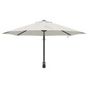 VidaXL Montowany na ścianie parasol ogrodowy z LEDami Beżowy 248 cm