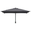 VidaXL Parasol Ogrodowy Antracytowy Poliester, Stal malowana proszkowo