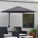 VidaXL Parasol Ogrodowy Antracytowy Stal Malowana Proszkowo, Poliester