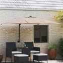 VidaXL Parasol Taupe Poliester Duży Składany Parasol ogrodowy
