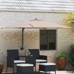VidaXL Parasol Taupe Poliester Duży Składany Parasol ogrodowy