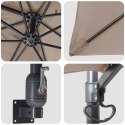 VidaXL Parasol Taupe Poliester Duży Składany Parasol ogrodowy