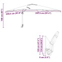 VidaXL Parasol na Patio Piasek Poliester, Aluminium Duży Składany