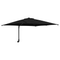 VidaXL Parasol na patio Czarny Poliester, Stal Duży Regulowany