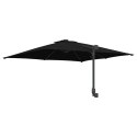 VidaXL Parasol na patio Czarny Poliester, Stal Duży Regulowany