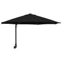 VidaXL Parasol patio Czarny Poliester, Stal Malowana Proszkowo Duży