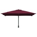 VidaXL Parasol patio Czerwony Bordeaux Tkanina poliestrowa Duży Składany