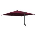 VidaXL Parasol patio Czerwony Bordeaux Tkanina poliestrowa Duży Składany