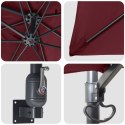 VidaXL Parasol patio Czerwony Bordeaux Tkanina poliestrowa Duży Składany