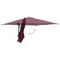 VidaXL Parasol patio Czerwony Bordeaux Tkanina poliestrowa Duży Składany
