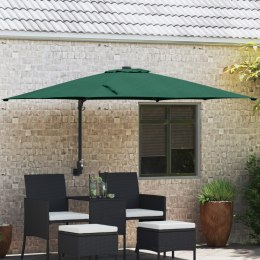 VidaXL Parasol patio Zielony Poliester 300 cm x 300 cm Składany