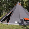  Rodzinny namiot Tipi Szary i Pomarańczowy Wodoodporny dla 12 osób