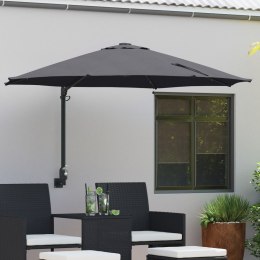 VidaXL Ścienny Parasol Ogrodowy z LED Antracytowy 248 cm