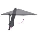 VidaXL Ścienny Parasol Ogrodowy z LED Antracytowy 248 cm