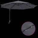 VidaXL Ścienny Parasol Ogrodowy z LED Antracytowy 248 cm