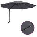 VidaXL Ścienny Parasol Ogrodowy z LED Antracytowy 248 cm