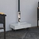 VidaXL Baza parasola na kółkach dla rur Ø38/48mm Szary Granit 25 kg Prostokątna