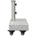 VidaXL Baza parasola na kółkach dla rur Ø38/48mm Szary Granit 25 kg Prostokątna