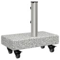 VidaXL Baza parasola na kółkach dla rur Ø38/48mm Szary Granit 25 kg Prostokątna