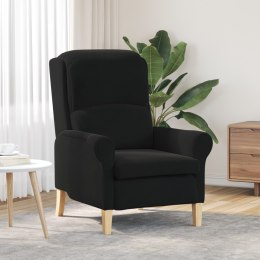 VidaXL Czarny Fotel Czarny Tkanina, Drewno Standardowy Ergonomiczny