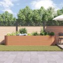 VidaXL Donica Ogrodowa Wygląd drewna Stal galwanizowana 400 x 80 x 81 cm