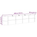 VidaXL Donica Ogrodowa Wygląd drewna Stal galwanizowana 400 x 80 x 81 cm