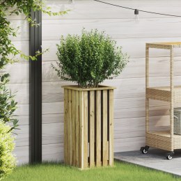 VidaXL Donica z wkładem 33x33x65 cm z drewna impregnowanego sosnowego