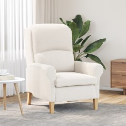 VidaXL Ergonomiczny fotel Kremowy Tkanina, Drewno Standard Ergonomiczny