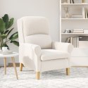 VidaXL Ergonomiczny fotel Kremowy Tkanina, Drewno Standard Ergonomiczny