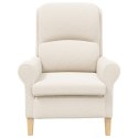 VidaXL Ergonomiczny fotel Kremowy Tkanina, Drewno Standard Ergonomiczny