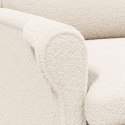 VidaXL Ergonomiczny fotel Kremowy Tkanina, Drewno Standard Ergonomiczny