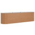 VidaXL Podniesione łóżko do uprawy Efekt drewna Metal 320 X 80 X 81 cm