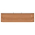 VidaXL Podniesione łóżko do uprawy Efekt drewna Metal 320 X 80 X 81 cm