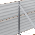 VidaXL Podniesione łóżko do uprawy Efekt drewna Metal 320 X 80 X 81 cm