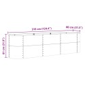 VidaXL Podniesione łóżko do uprawy Efekt drewna Metal 320 X 80 X 81 cm