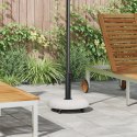 VidaXL Podstawa do parasola na kółkach dla słupków o średnicy 37/42/52/58mm, biały beton