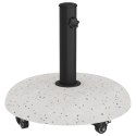 VidaXL Podstawa do parasola na kółkach dla słupków o średnicy 37/42/52/58mm, biały beton