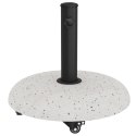 VidaXL Podstawa do parasola na kółkach dla słupków o średnicy 37/42/52/58mm, biały beton